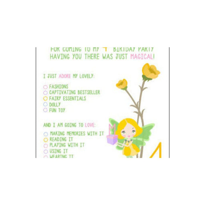 Fairy Thank Your Card - Personalized