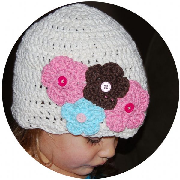 Ecru Dolled Up Crochet Cap