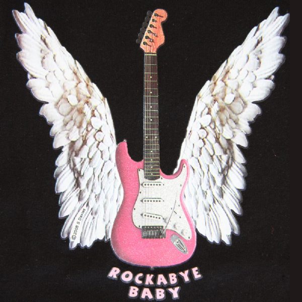 Pink Guitar Onesie + Bib Set