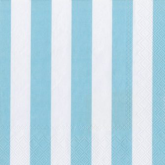 Baby Blue and White Stripe Luncheon Paper Napkins – 2 Packets