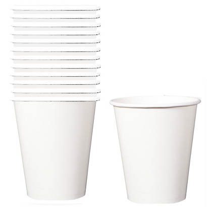 White Paper Cups Set of 24