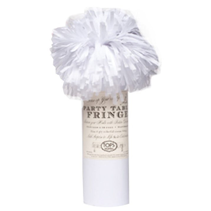 White Party Paper Table Fringe