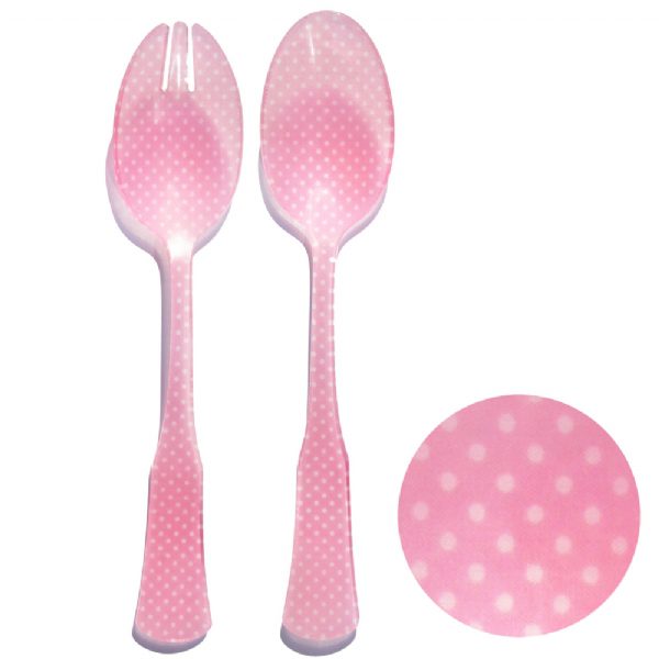 Pink and White Dot Salad by Sabre