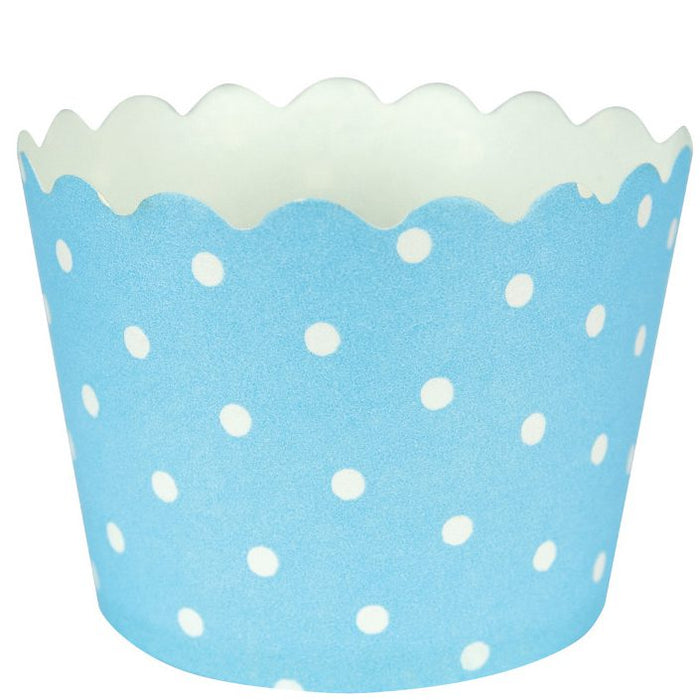 Baby Blue Polka Dots Baking Cups