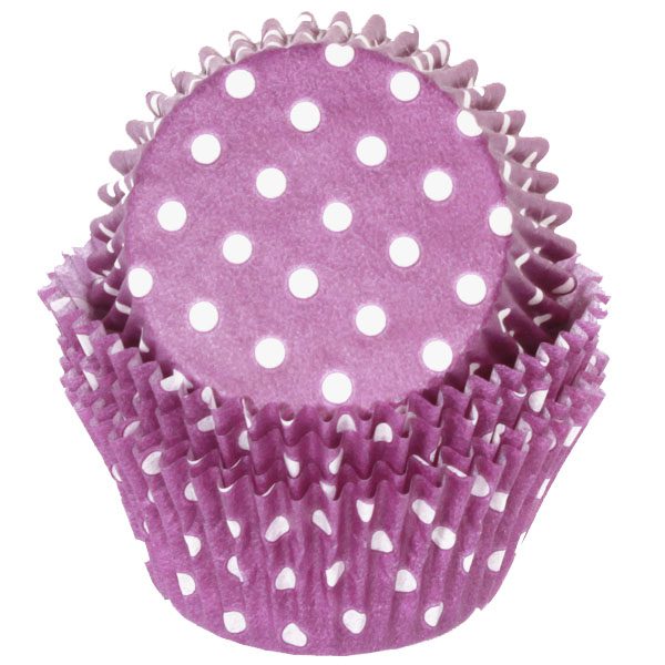 Purple Polka Dots Baking Cups
