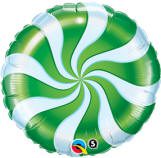 Green Candy Swirl Large 18" Foil Balloons