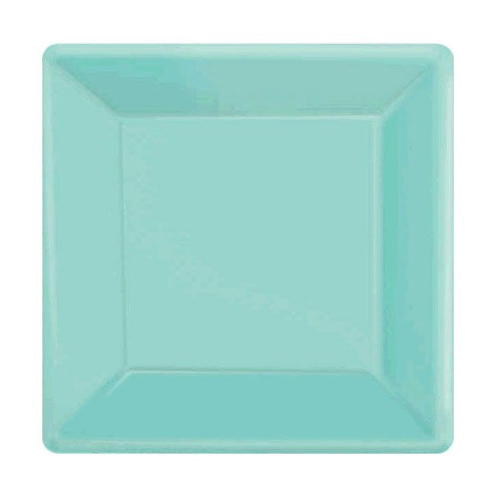 Robin's Egg Blue Square Dessert Paper Plates Set of 20
