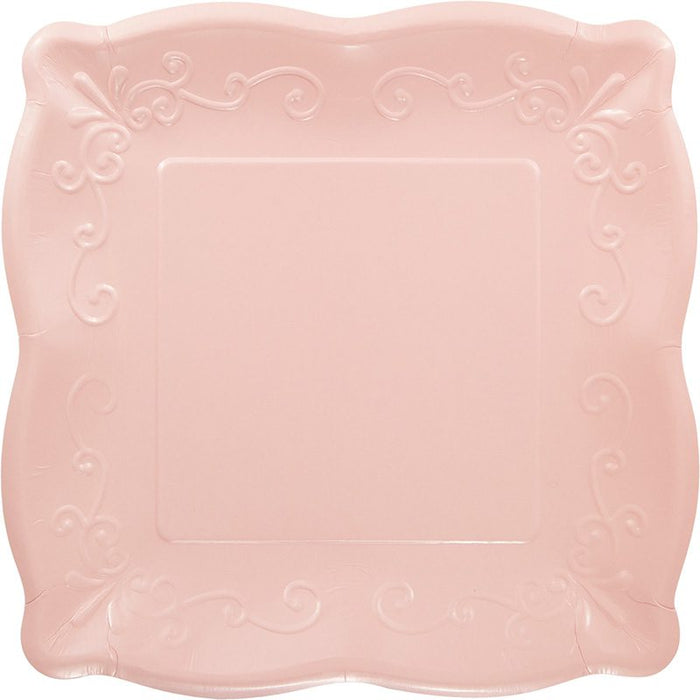 Light Pink Pottery Dinner Paper Plates
