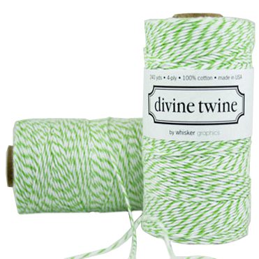 Lime Green and White Bakers Twine