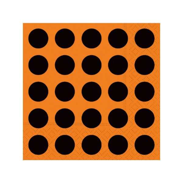Just Dots Black and Orange Cocktail Napkins – 2 Packets