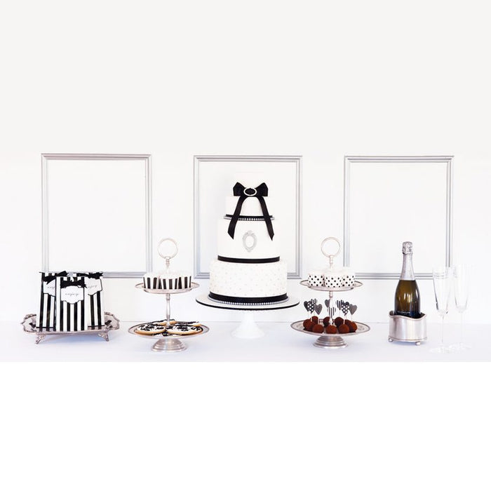 Black and White Stripe Baking Cups