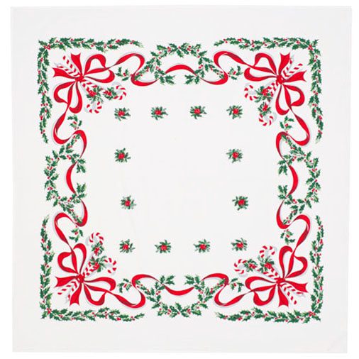 Candy Cane 52in Tablecloth