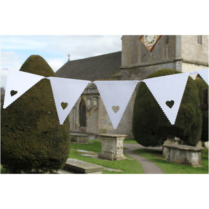 White Heart Bunting