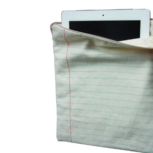 iPad Lined Paper Zippered Case