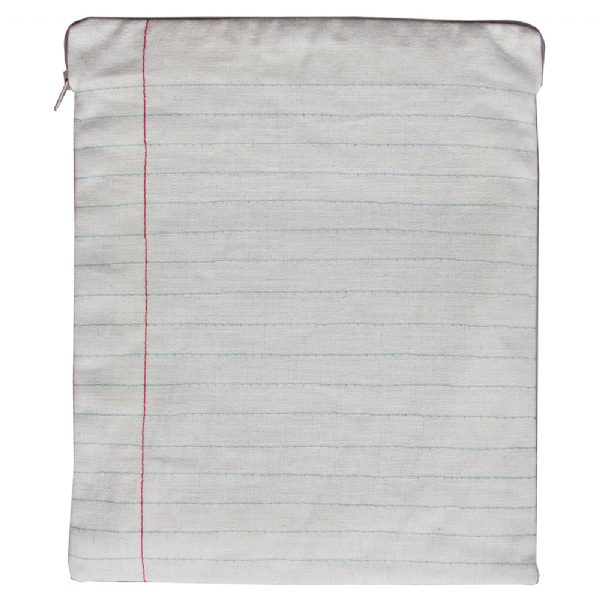 iPad Lined Paper Zippered Case