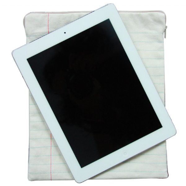 iPad Lined Paper Zippered Case
