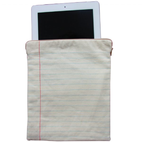 iPad Lined Paper Zippered Case