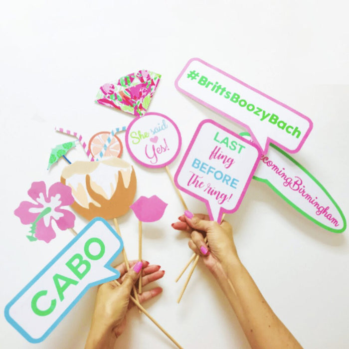 Bachelorette Party Destination Photo Props - Custom File
