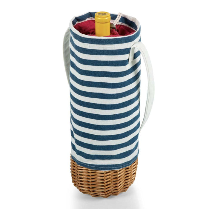 Canvas and Willow Wine Bottle Basket