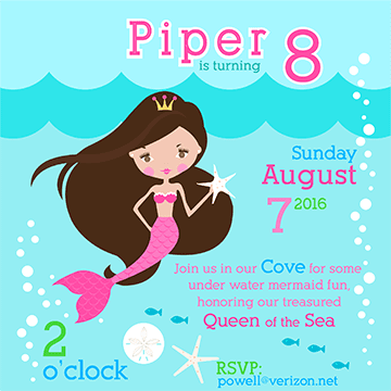 Mermaid Invitation - File to Upload