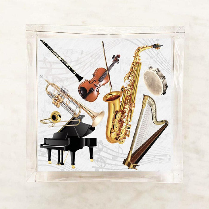 Music Instruments Cocktail Napkins piano, sax, trumpet
