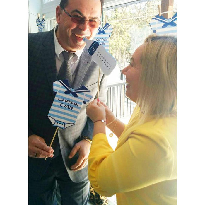 Navy Nautical Baby Shower Photo Props - Custom File