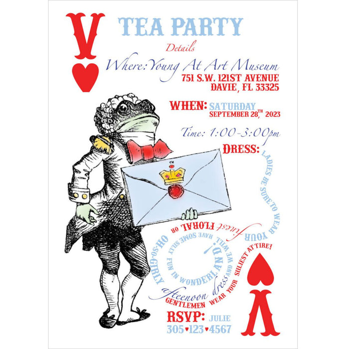 Vintage Alice in Wonderland Birthday Invitation – File to Upload