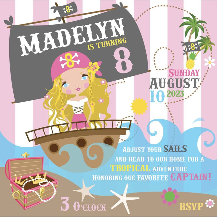 Pirate Girl Invitation - File to Upload