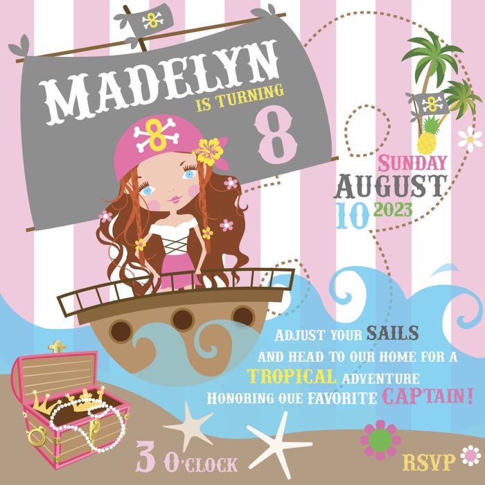 Pirate Girl Invitation - File to Upload