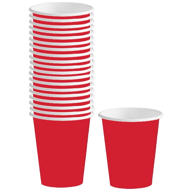 Red paper cups