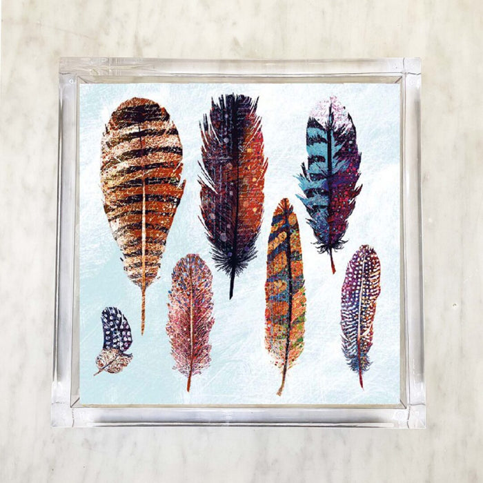 Decorative Feathers Luncheon Napkins