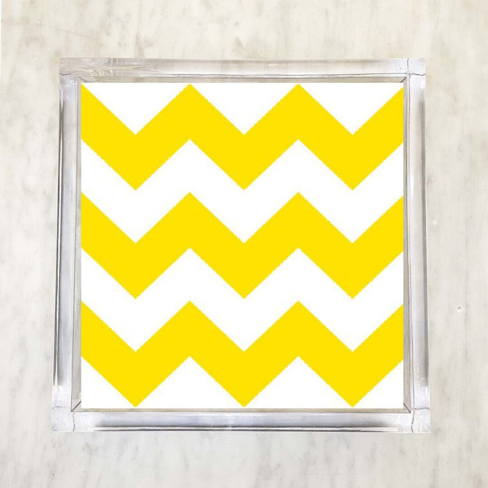 Yellow and White Chevron Stripe Luncheon Napkins – 2 Packets