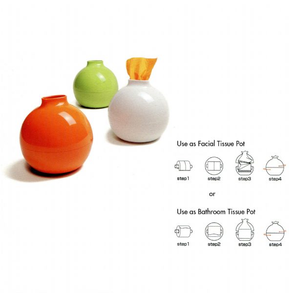 Orange Paper Pot
