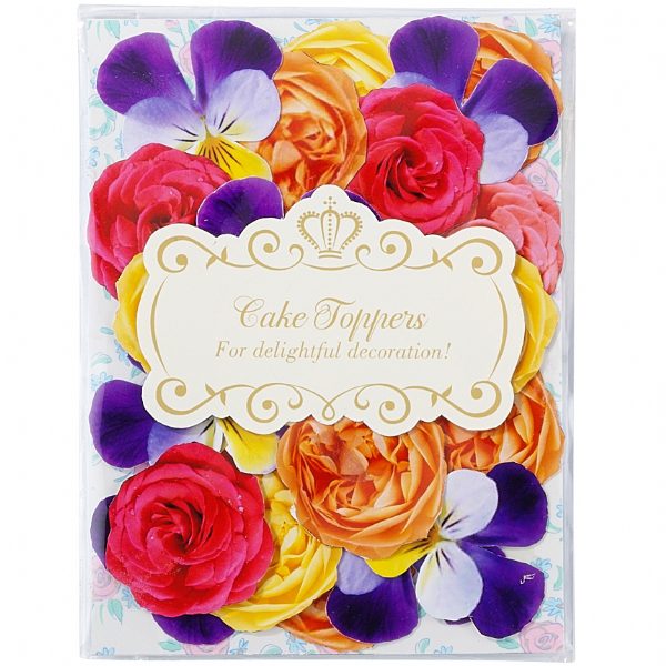 Vintage Chic Floral Printed Cupcake Toppers