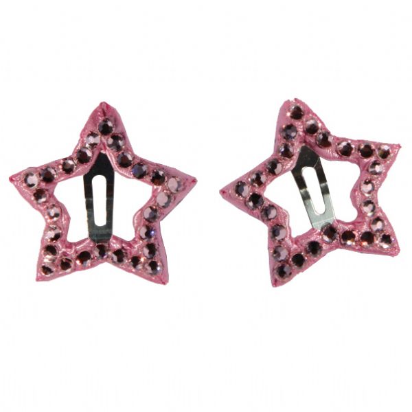 Pink Star Rhinestones Set of 2