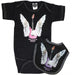 Pink Guitar Onesie and Bib Set