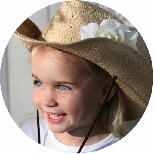 White Peony Cowboy Hat