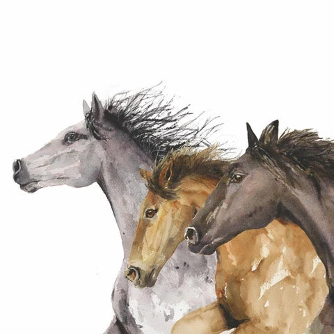 three horses mug with a with background