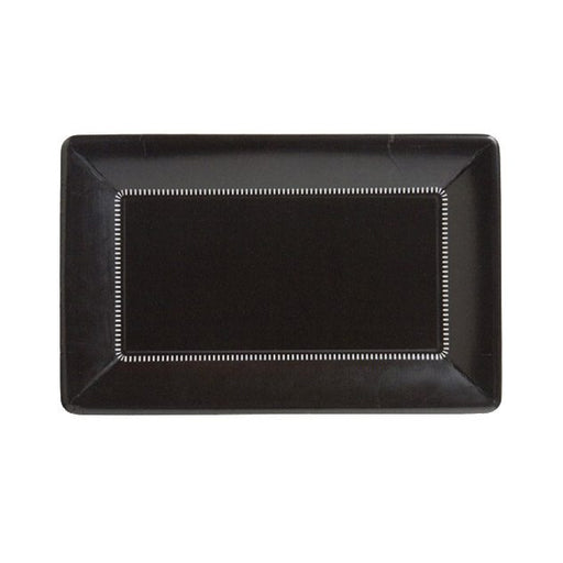 Black Rectangular Dessert Paper Plates