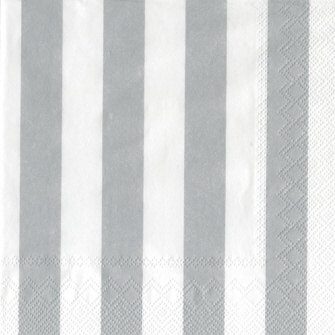 Silver Shimmer and White Luncheon Napkins – 2 Packets