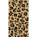 Leopard print guest paper napkins featuring a bold animal print design with dark brown and black spots on a beige background, perfect for buffets, parties, and events