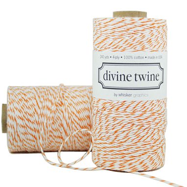 Orange and White Bakers Twine
