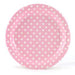 Baby Pink and White Polka Dot Dinner Paper Plates