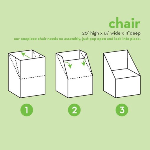 Birthday Cake Corrugated Cardboard Table Set of 4 Chairs