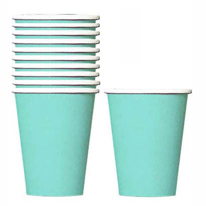 Robins’s Egg Blue Paper Cups Set