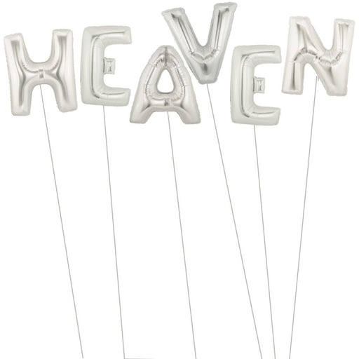 HEAVEN Huge Silver Foil Balloons