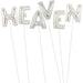 HEAVEN Huge Silver Foil Balloons