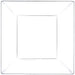 Clear Square Plastic Classic Dinner Plates