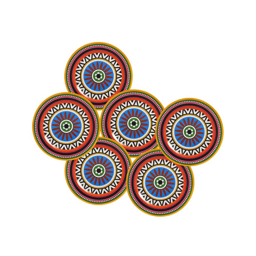 Sunburst Dessert Melamine Plates Collection Set of 6