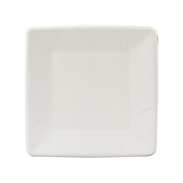 White Square Dessert Paper Plates Set of 20